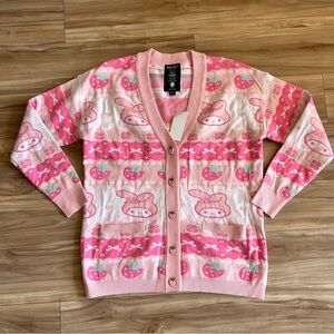 NWT Sanrio My Melody Strawberry Patterned Cardigan - BoxLunch Exclusive
